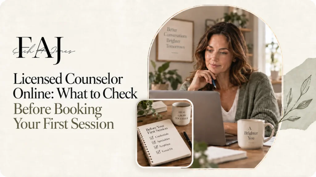Licensed Counselor Online: What to Check Before Booking Your First Session